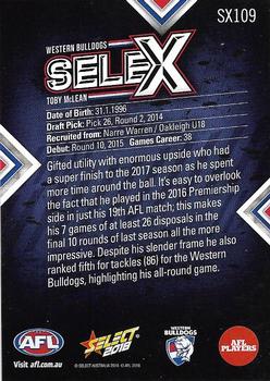2018 Select Footy Stars - Selex #SX109 Toby McLean Back